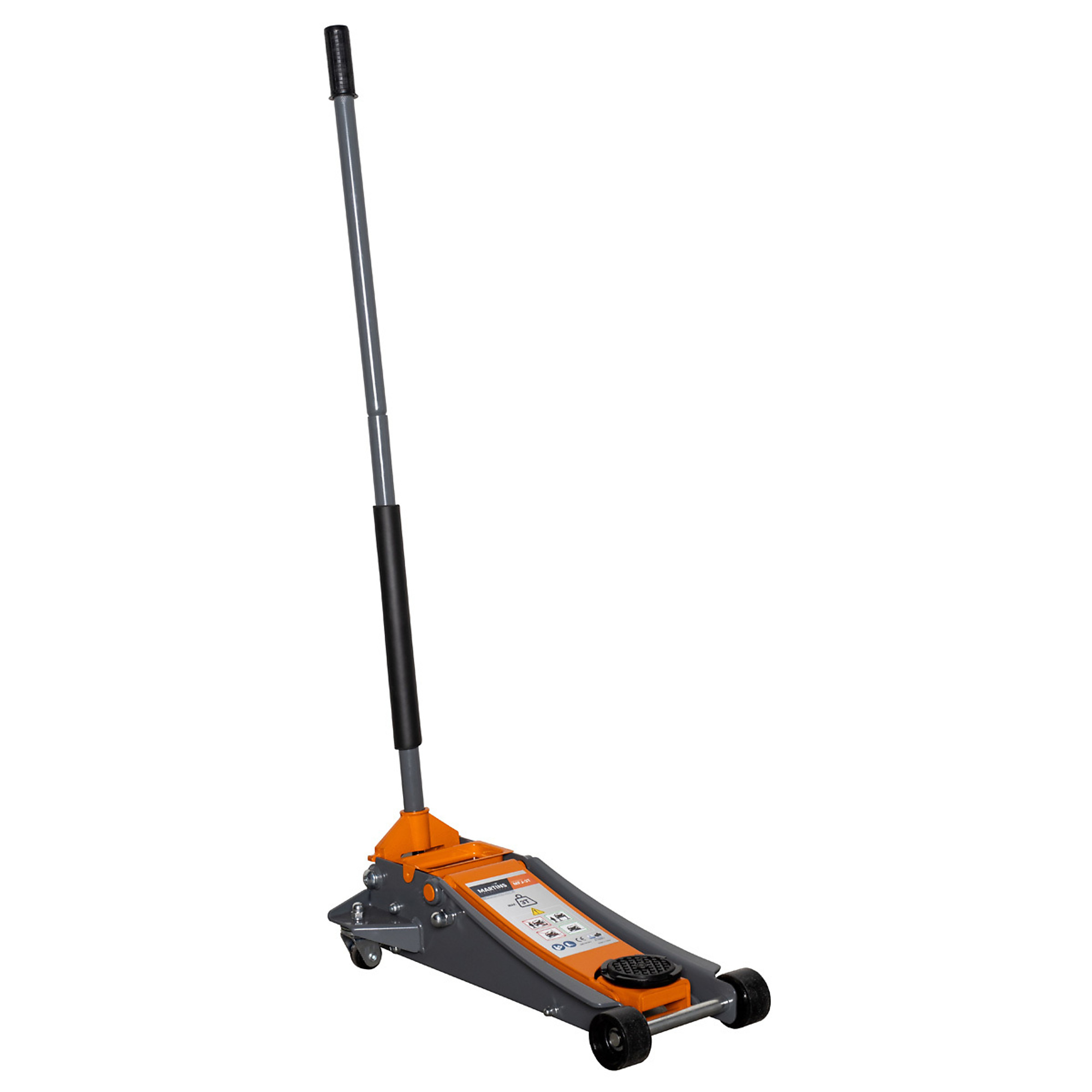 Martins Industries 3-Ton Floor Jack — 3 5/16in. Clearance, Rubber-Padded Saddle, Model# MFJ-3T